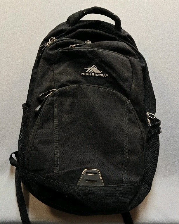 High Sierra Brand Black Outburst 2.0 Backpack Padded Laptop/Tablet Pocket