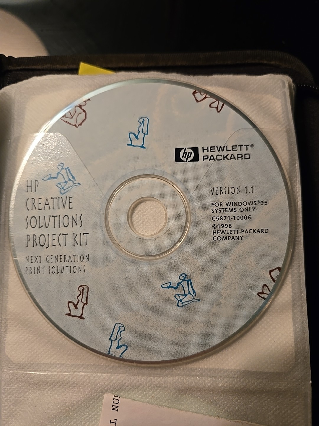 HP Creative Solutions Version 1.1  Project Kit Windows 95 CD 1998 C5871-10006