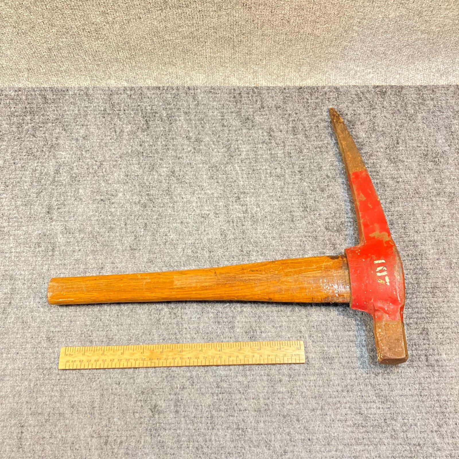 Vintage Fireman’s Hand Hammer Pick 18 1/2" Wood Handle 16" Head USA