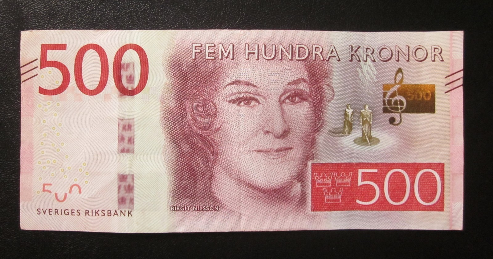 SWEDEN 500 KRONOR 2015 Banknote Eberstein/Ingves "C" P-73 Birgit Nilsson XF Note