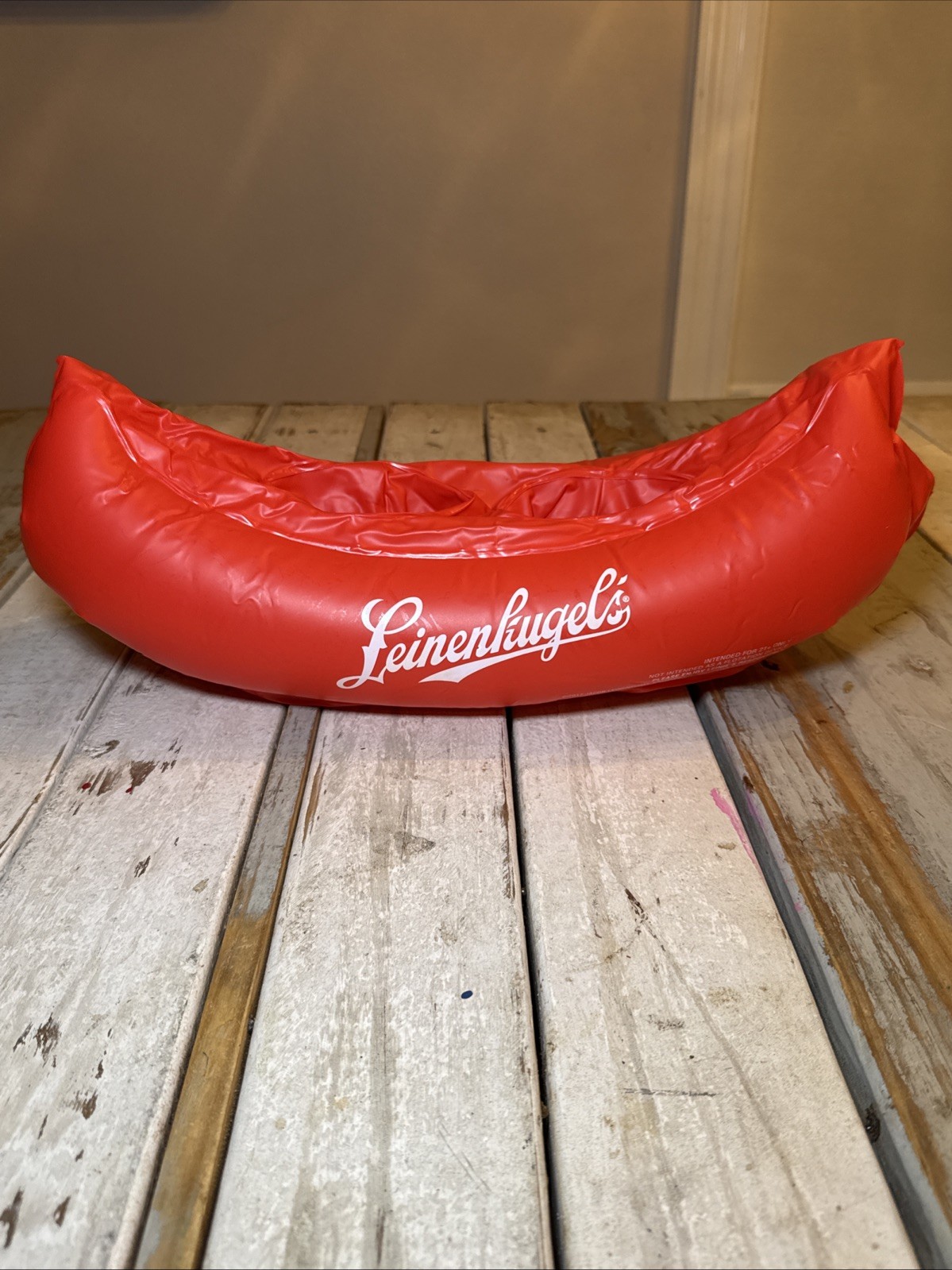 Pool Inflatable Canoe Float-Leinenkugel Holds 2 Cans of your favorite beverage