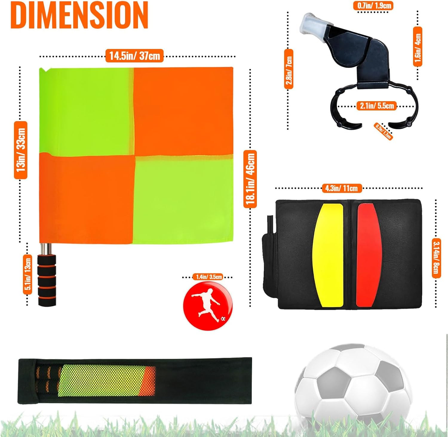 Soccer Referee Flags soccer referee kit, soccer referee cards,referee flags, Whi