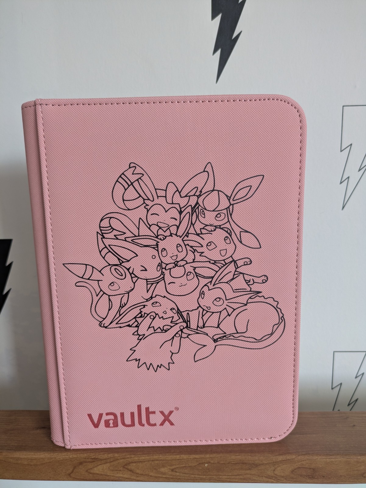 Vault X - 4 Pocket eXo-Tec Zip Binder Folder - Pink Pokemon Eeveelutions