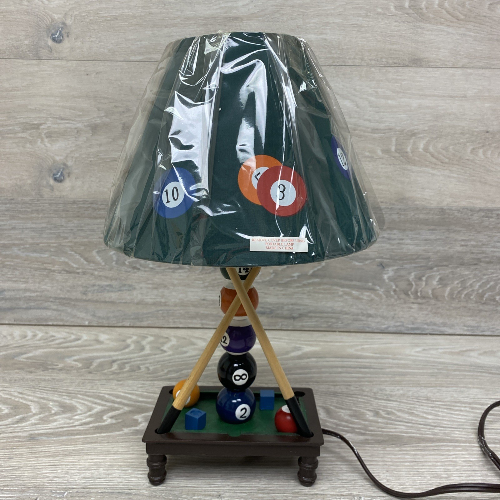 Billiards Lamp Pool Balls Man Cave Accent Table Game Room