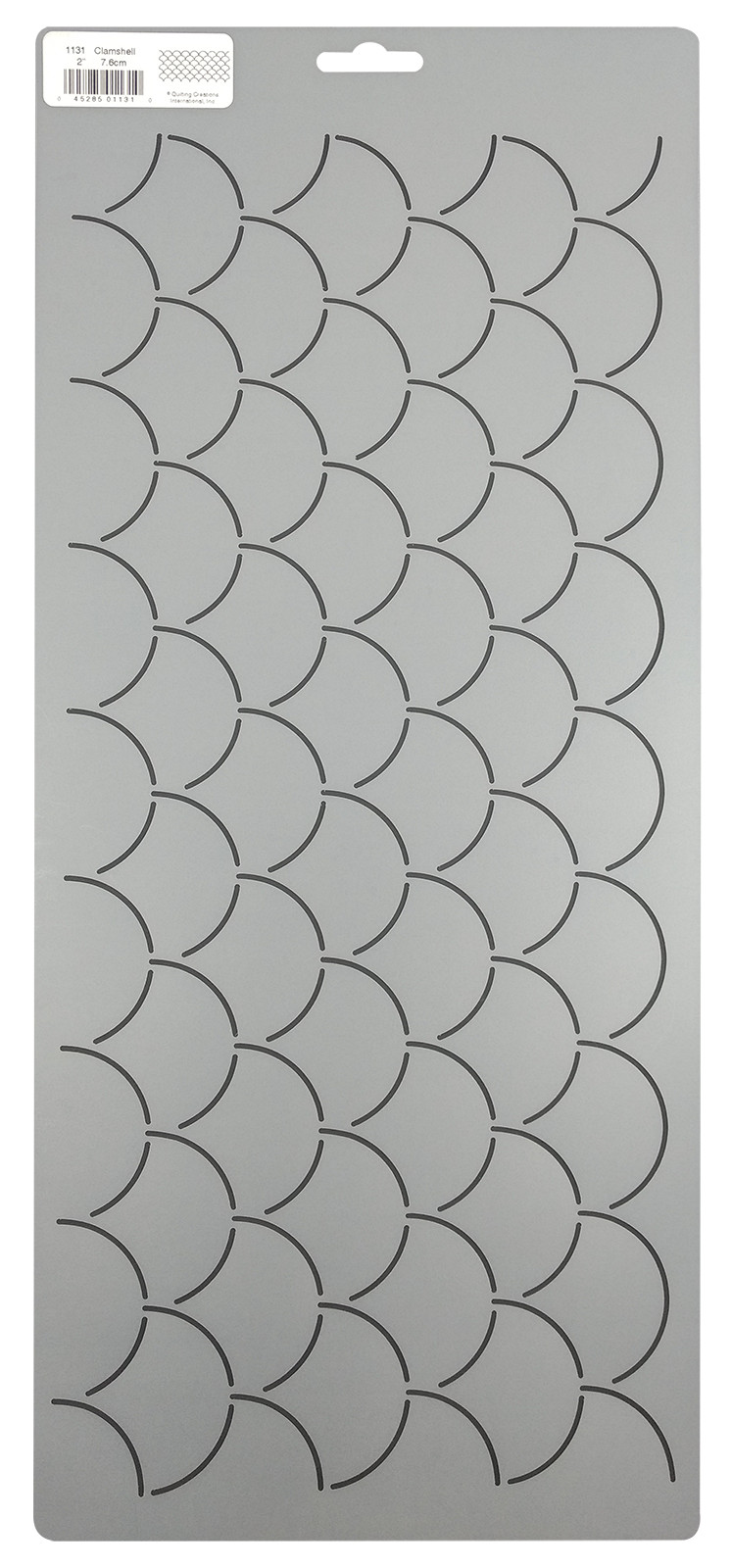 Quilting Stencil Clamshell Quilt Pattern Background 2" Scallop Quilters Template