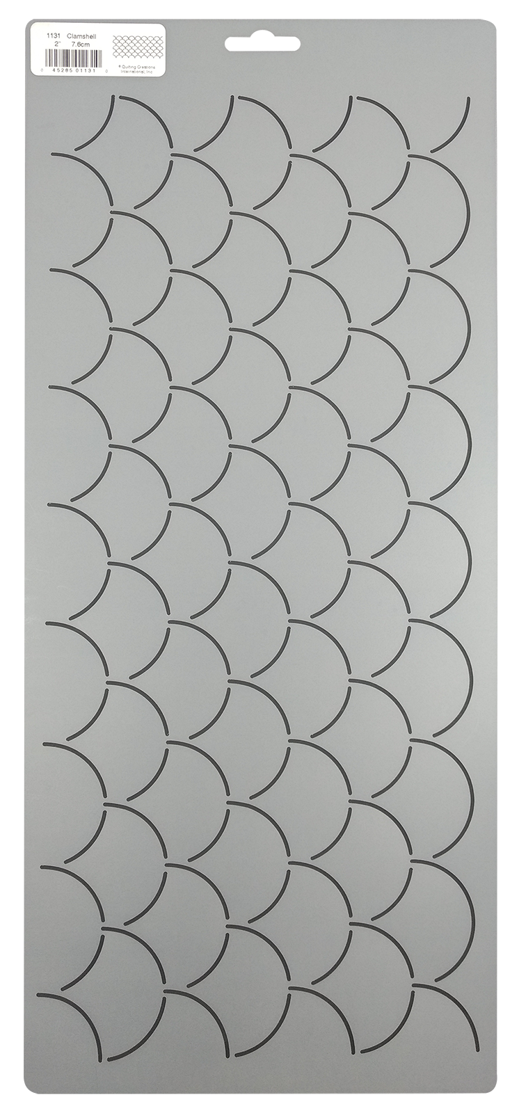 Quilting Stencil Clamshell Quilt Pattern Background 2" Scallop Quilters Template
