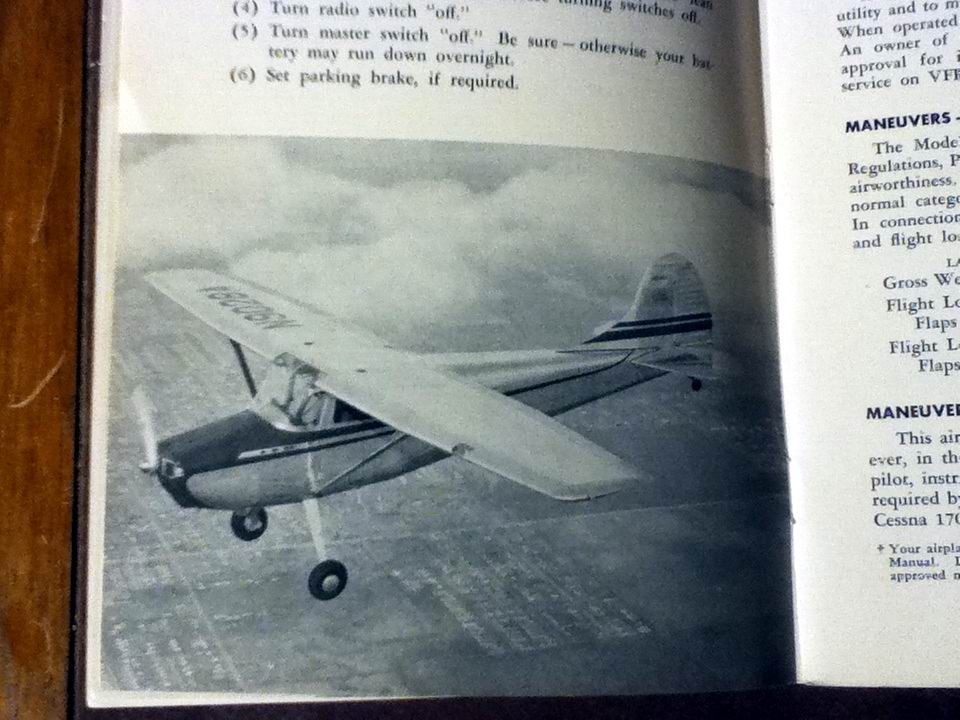 1951-1952 Cessna 170 & 170A Operation Owner's Manual