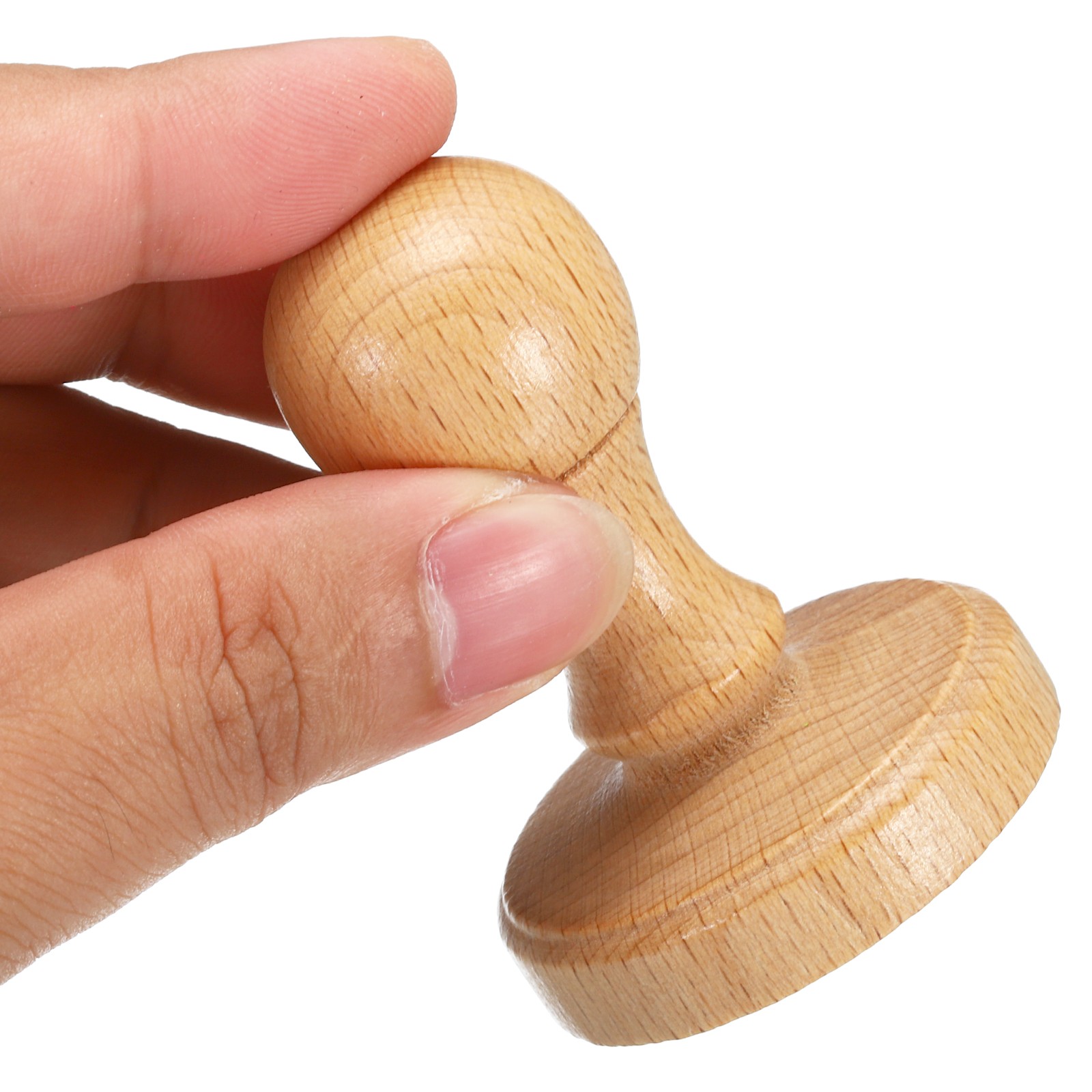 5pcs 45mm Stamp Wood Round Handle Wooden Knobs Stamp Mounts Drawer Pulls