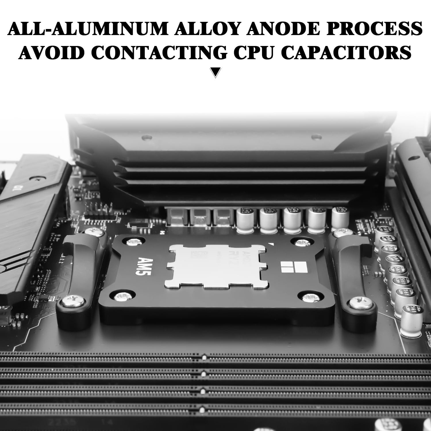 ASF Black V2 AM5 CPU Holder, AM5 Safety Fixed Frame, AM5 Secure
