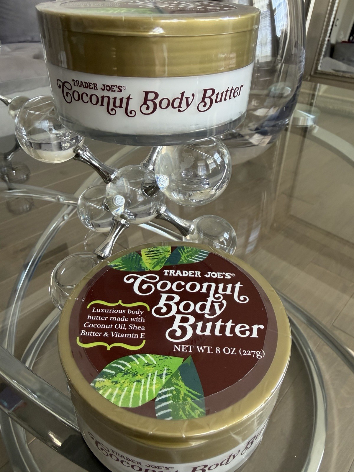 2 Pack Trader Joe's Body Butter With Coconut Oil & Shea Butter 8 Oz Each