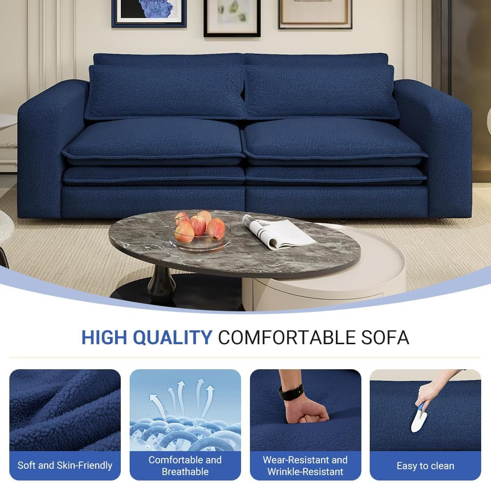 3 in 1 Convertible Pull Out Sleeper Sofa Couch Bed King Size,93" Oversized Recli