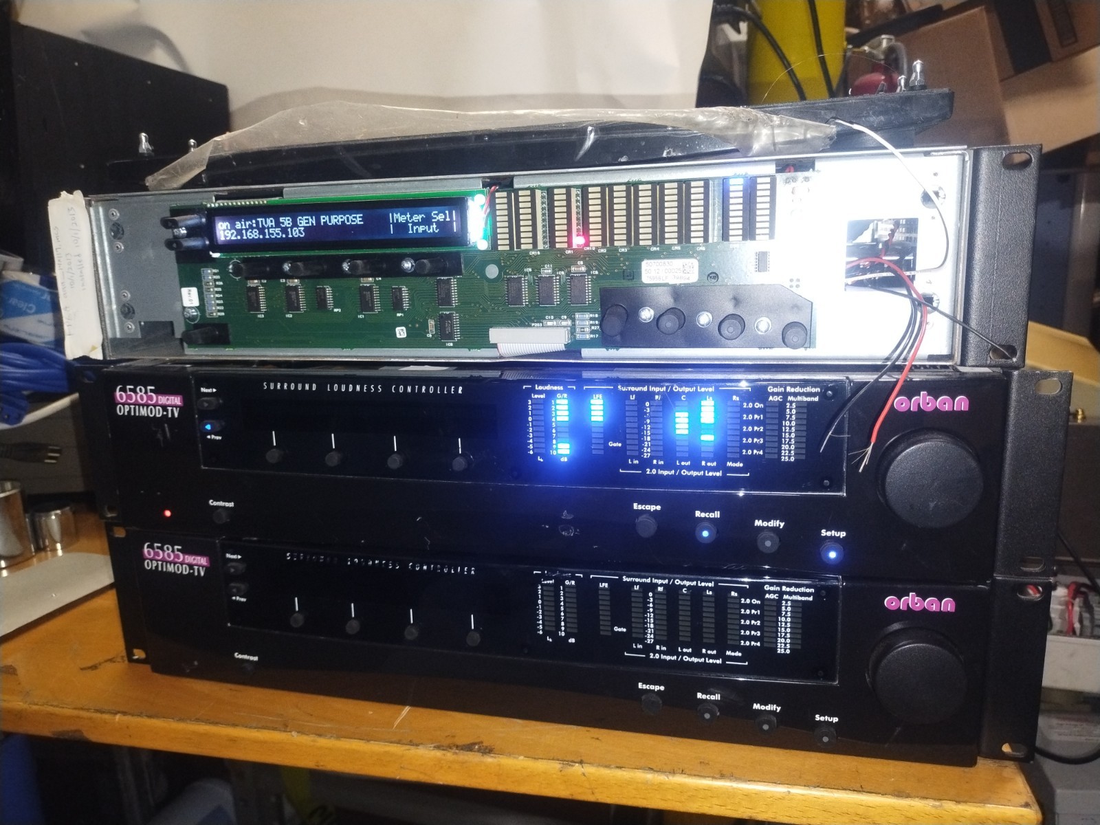 Orban 6585 Digital Optimod-TV Orban  Lot Of Three  Parts Units.
