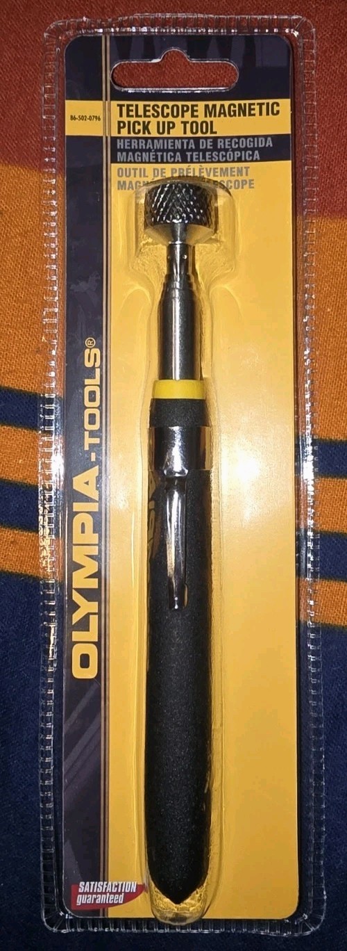 Olympia TELESCOPE MAGNETIC PICK UP TOOL 86-502-0796 NEW Extends 24.4" 5 Lb Items