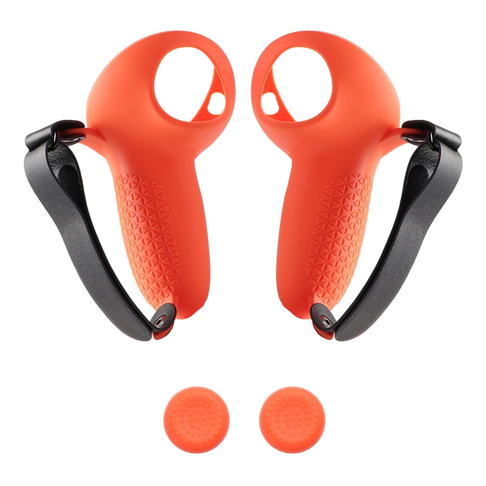 For Quest 3 VR Silicone Handle Grip Cover Controller Case Sleeve Hand Strap Set
