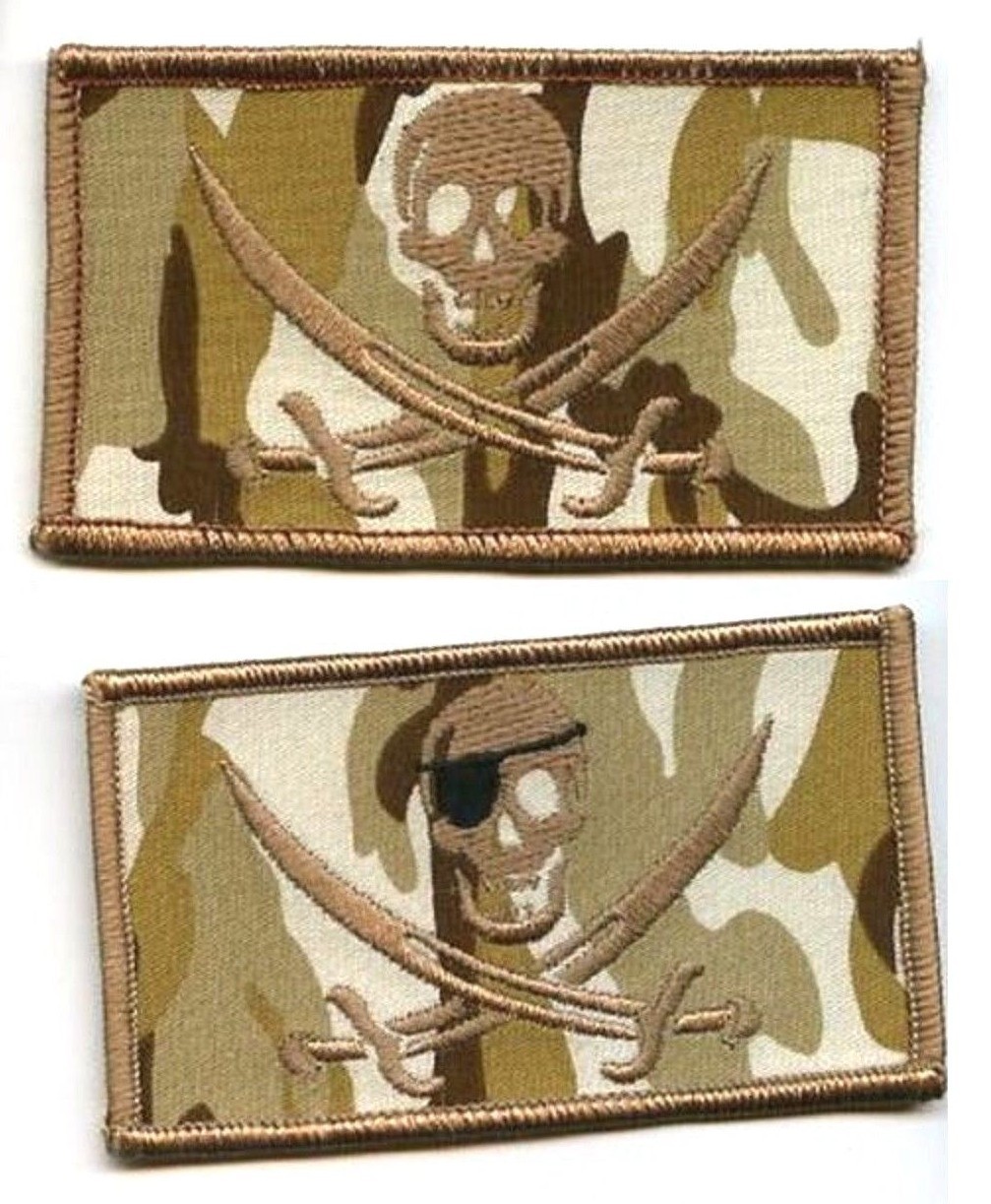 SYRIA-IRAQ DAESH WHACKER SFG GREEN BERETS burdock SSI: One-eye Calico Jack X 2