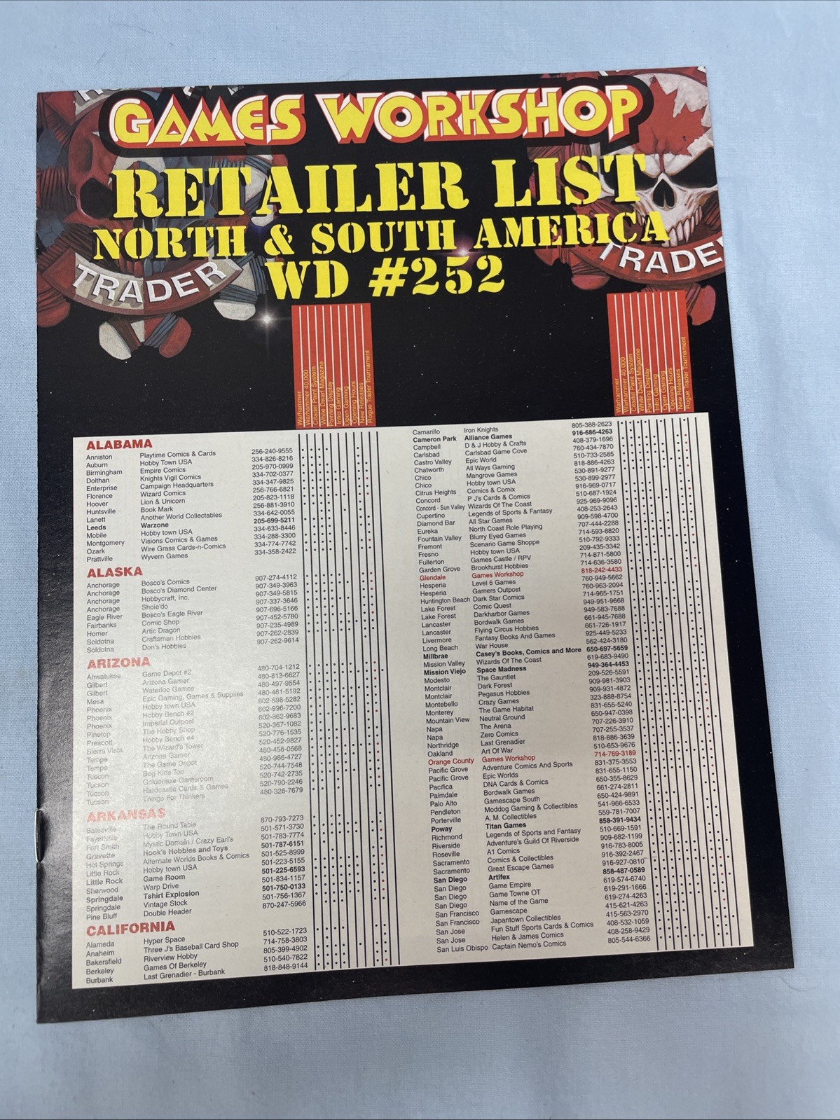 Warhammer Games Workshop White Dwarf Magazine 252 With WH Playsheet Attached