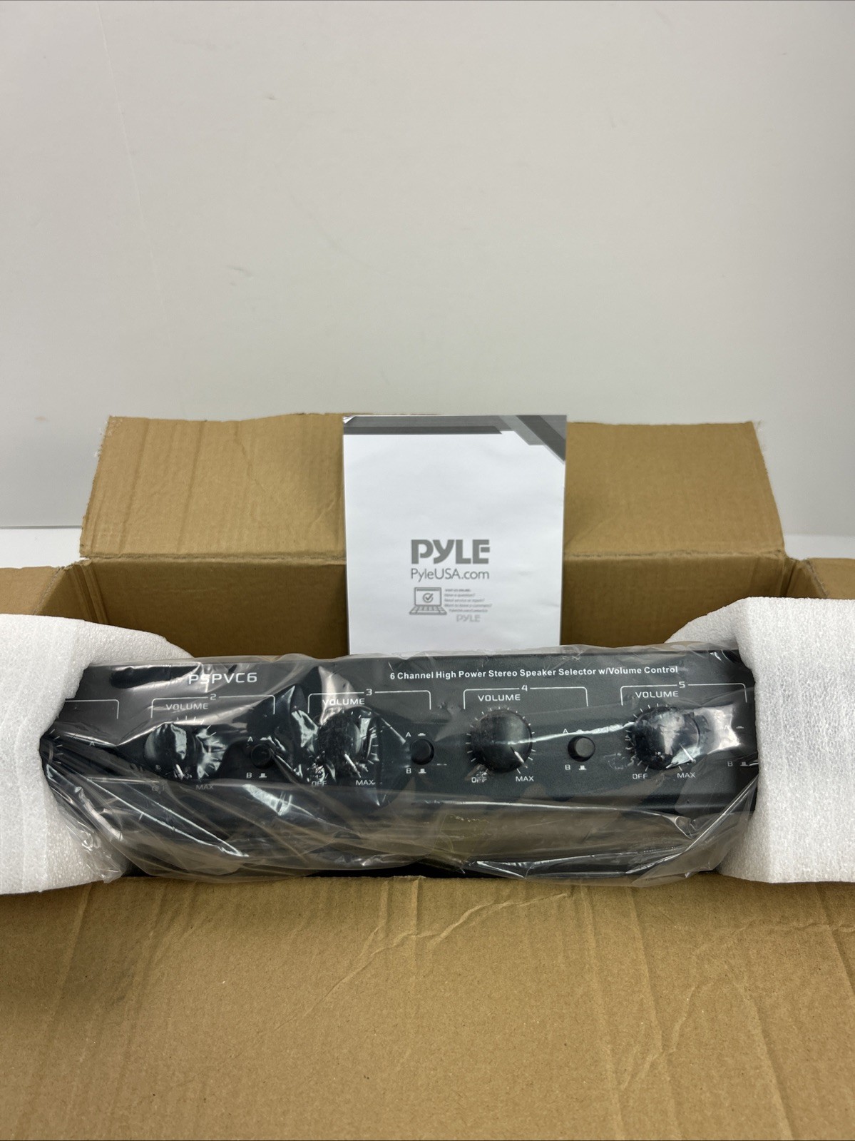Pyle USA 6-Channel Speaker Selector Switch, Multi-Zone Control