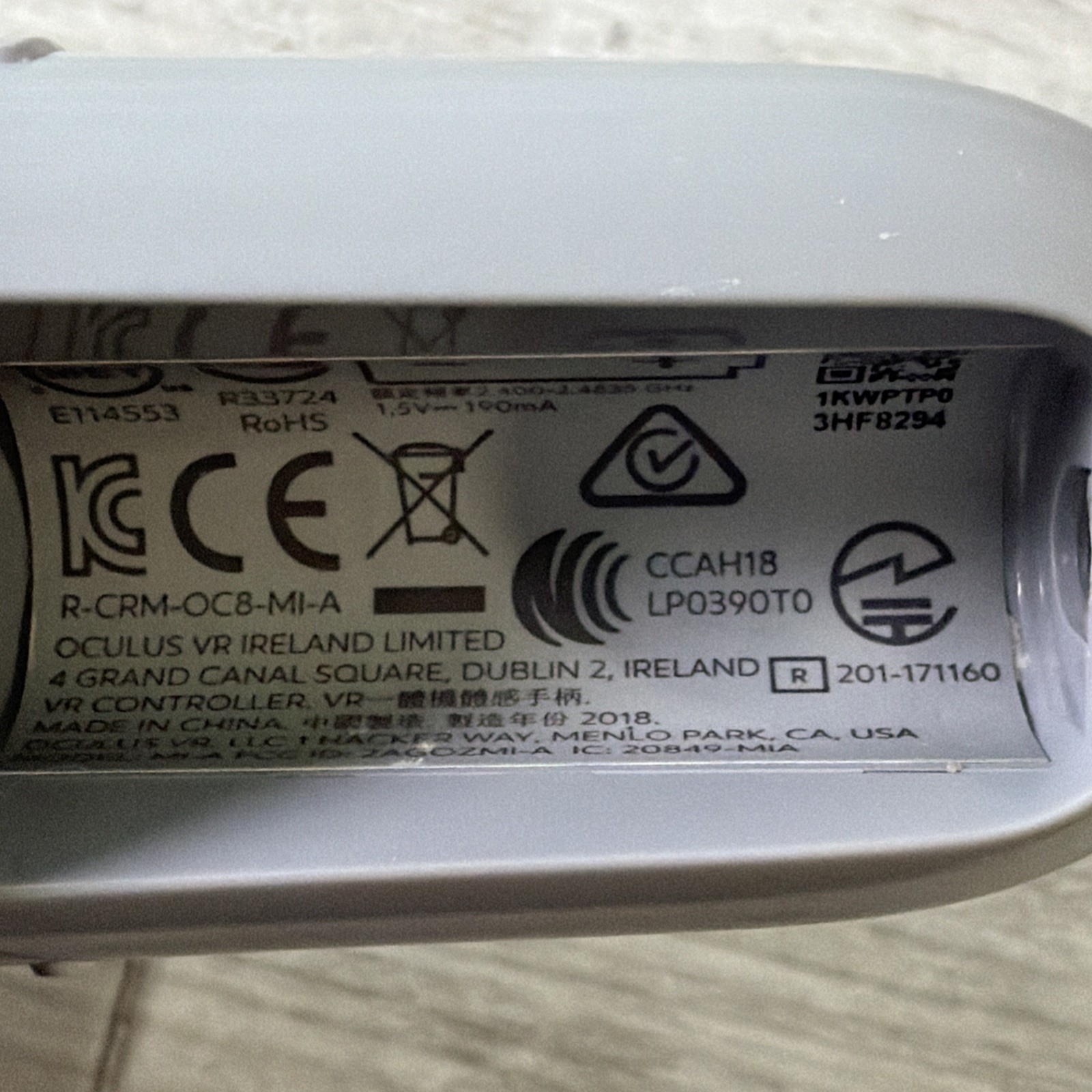 Oculus Go VR MI-A Wireless Remote Controller L Or R +Battery Tested Working