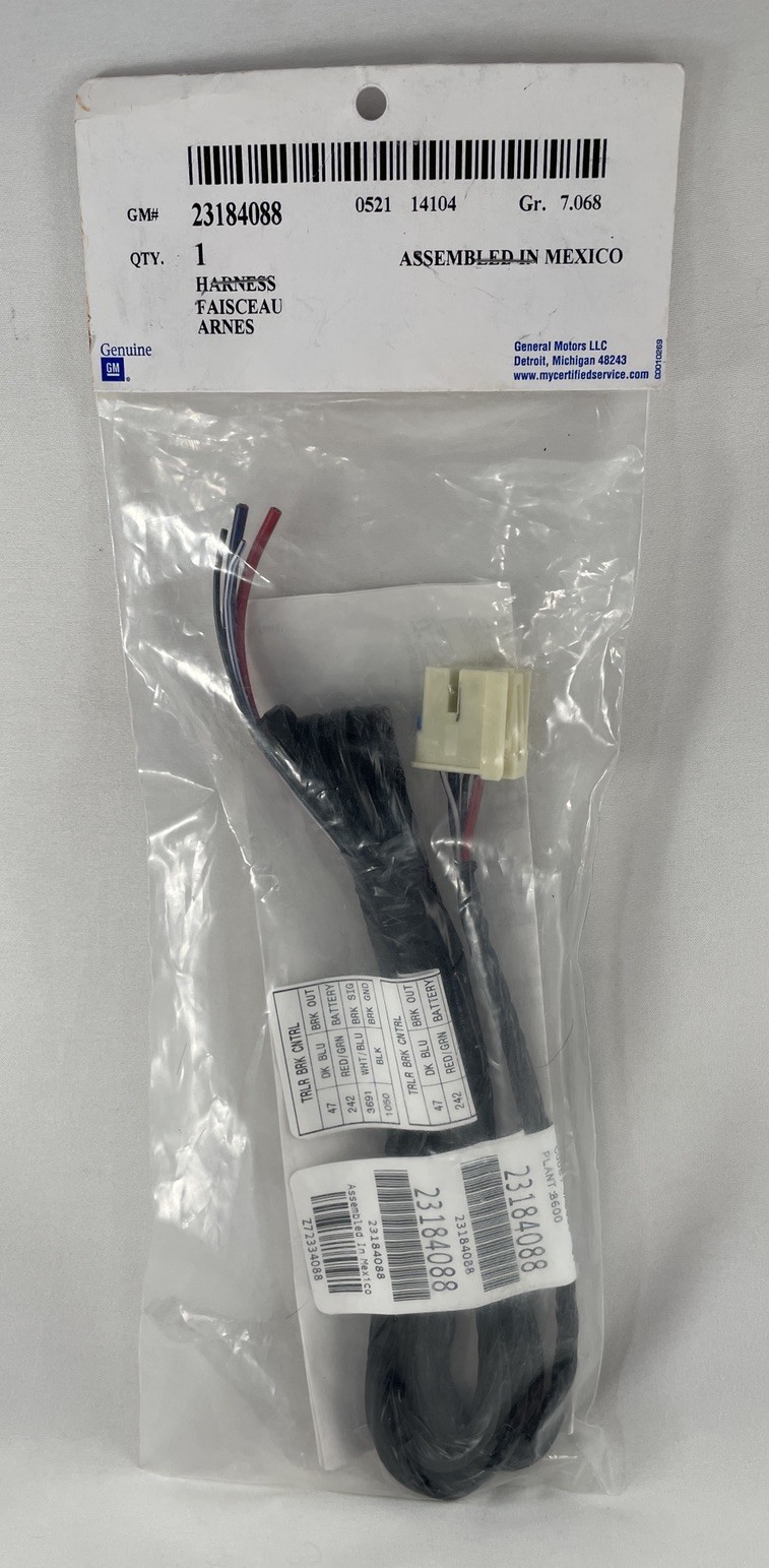 Genuine GM 2014-20 TRUCKS & SUVs BRAKE CONTROL WIRING HARNESS ADAPTER  23184088