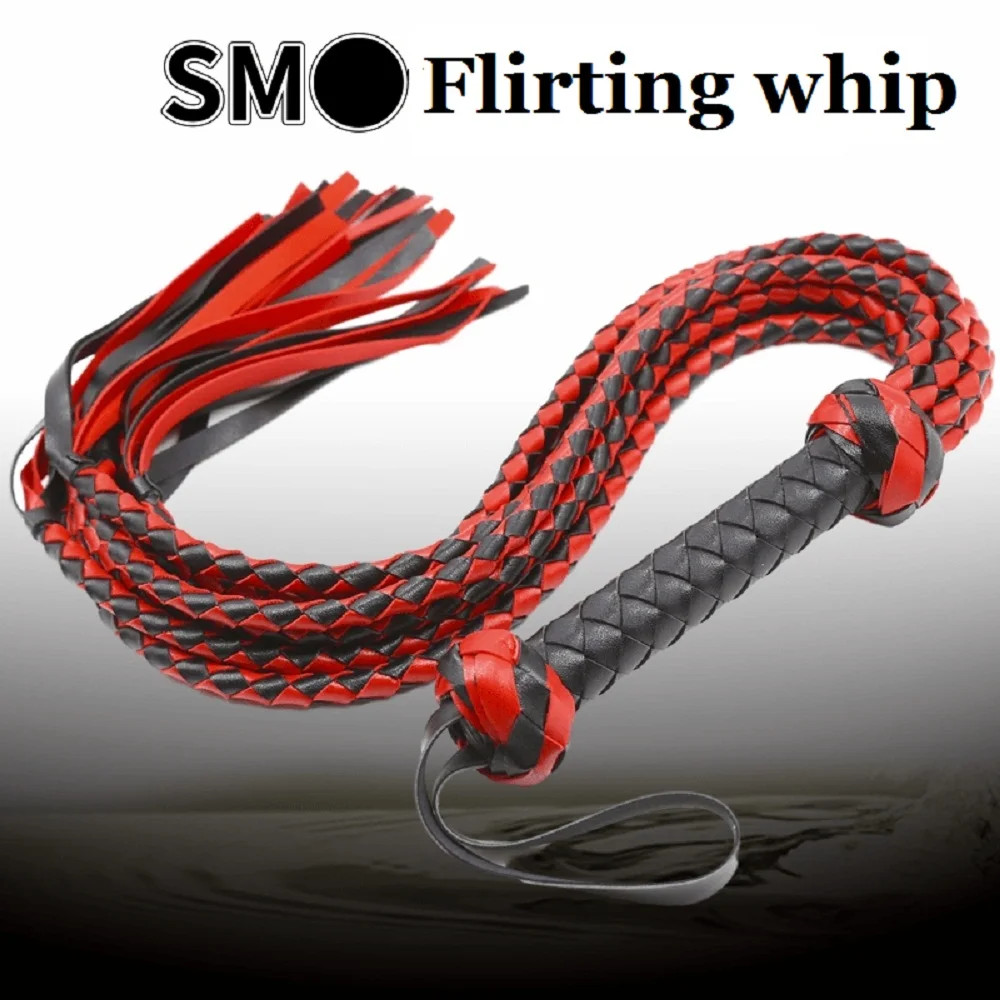 78CM Leather Sex Spanking Whip Bdsm Bondage Gay Fetish Horse Tassel Tails Lash