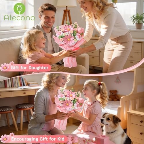 Alecono Crochet Flower Bouquet