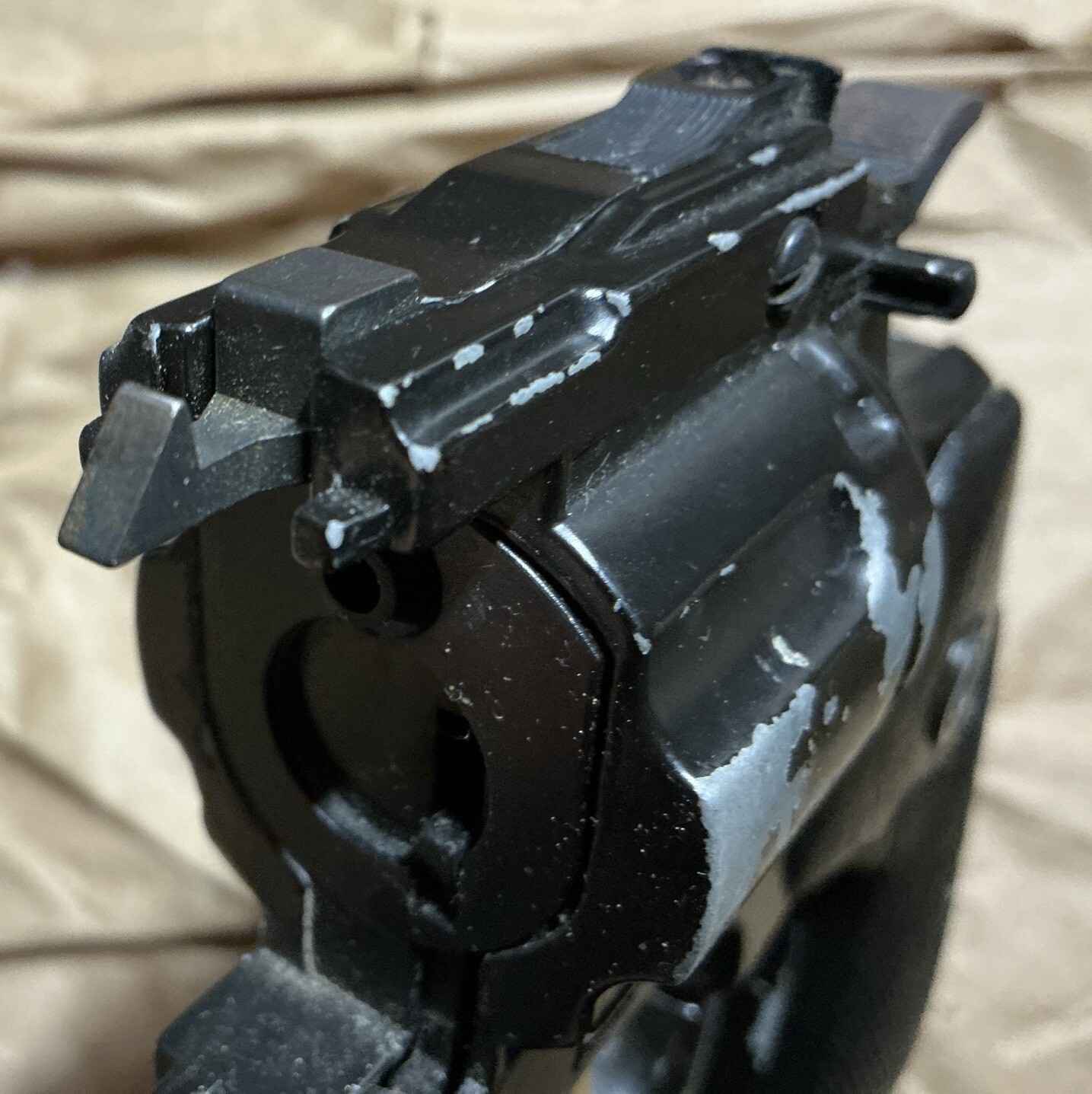 Crossman 357 pellet gun pistol Needs A Spring Adjust, Does Fire Functional
