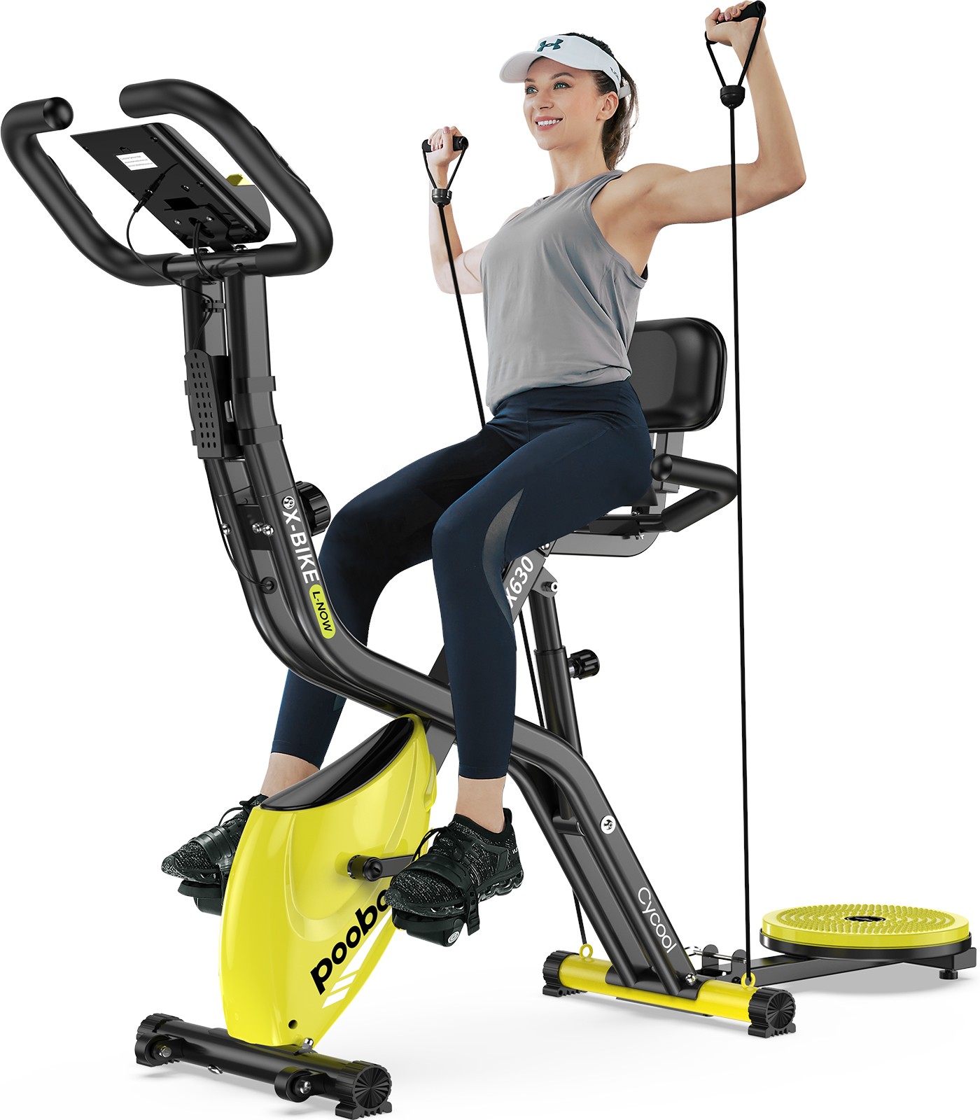 Folding Exercise Bike X-Bike Magnetic Stationary Bike Cardio Home Workout Bike