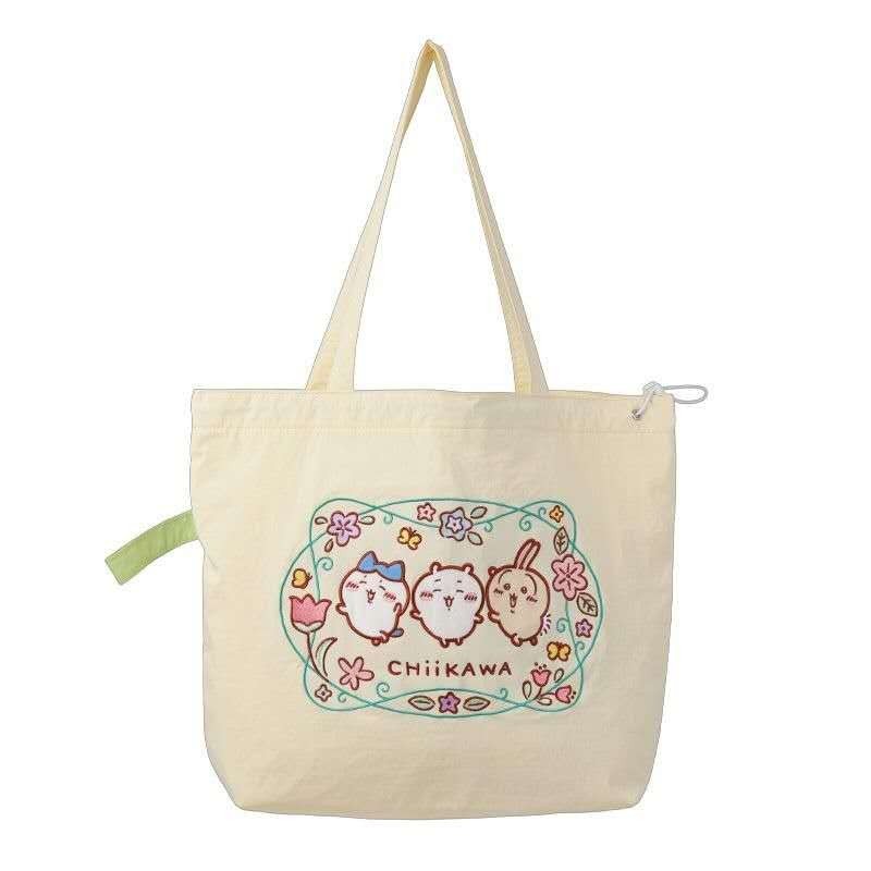 Chiikawa Tote Bag Eco Bag Japan Manga Kawaii Embroidered Floral Shoulder Bag