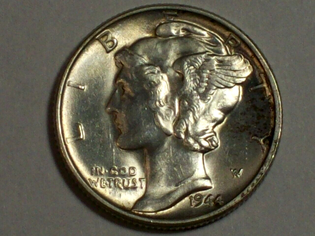 1944 Mercury Dime   Near Gem BU      SN6000