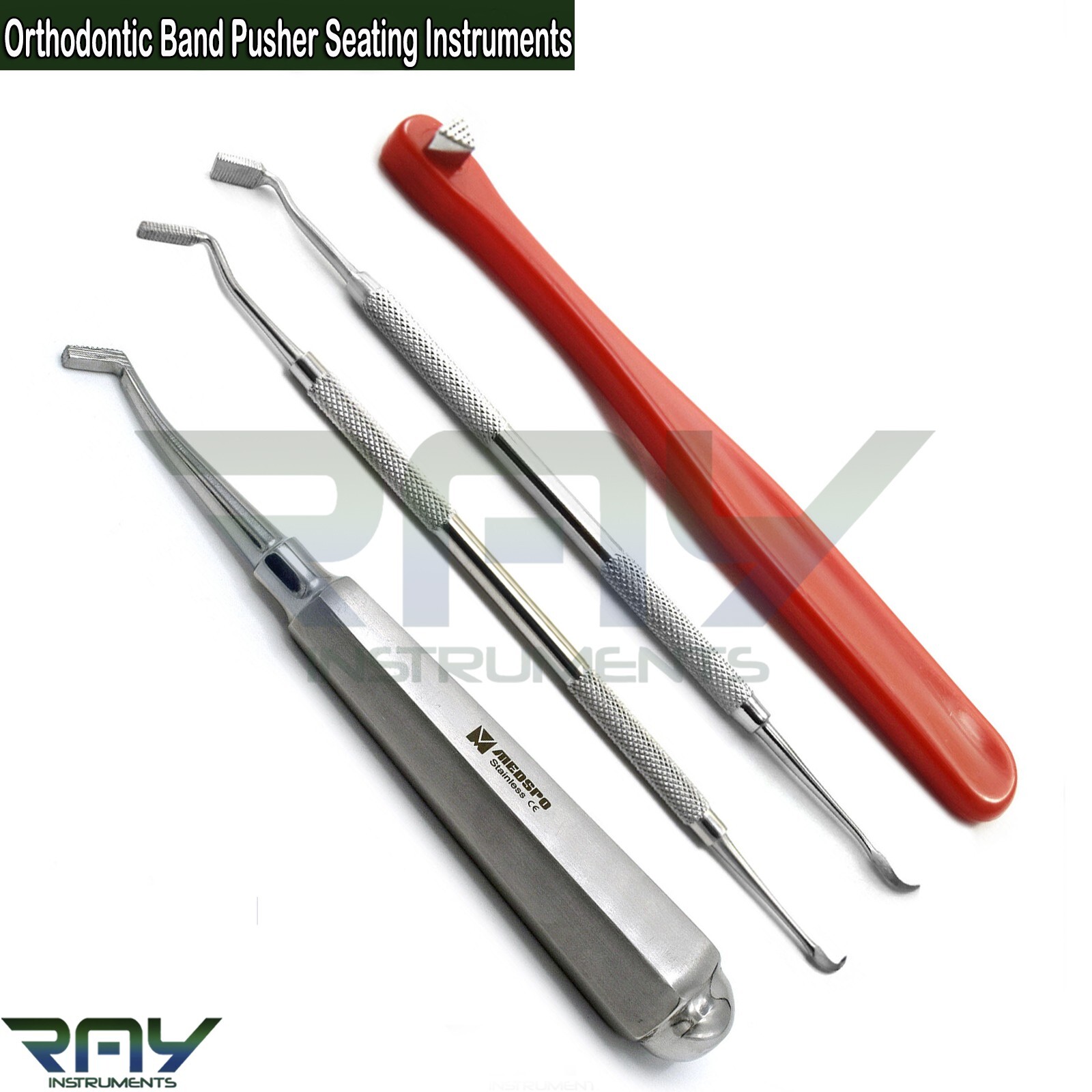 Dental Orthodontic Mershon Band Pusher Seating Instruments Bite Stick Scaler