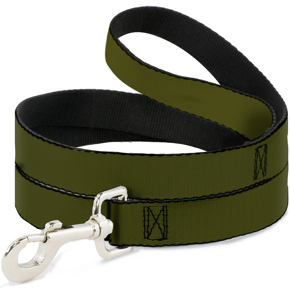 Dog Leash Olive NARROW 0.5"