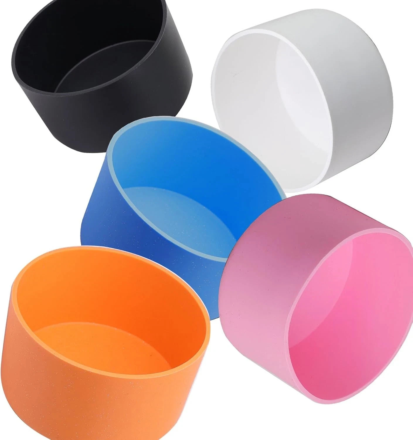 5Pcs Silicone Bottle Boot, Bottom Protector Compatible with Stanley/Hydroflask/I