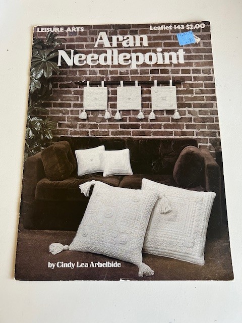 "Aran Needlepoint" ©1979 Leisure Arts Leaflet # 143 by Cindy Lea Arbelbide