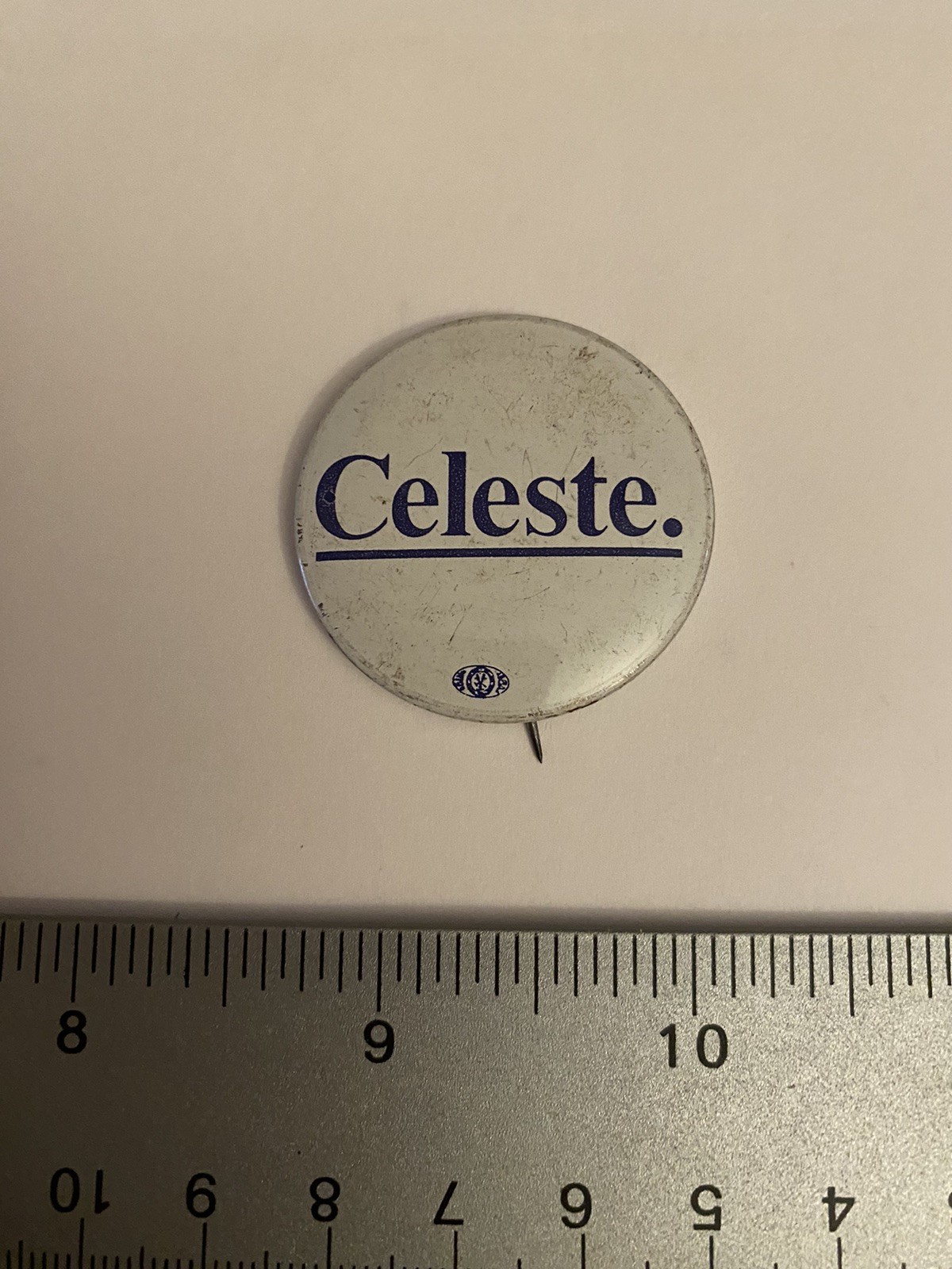 Governor Celeste Ohio Pin Back Button P141