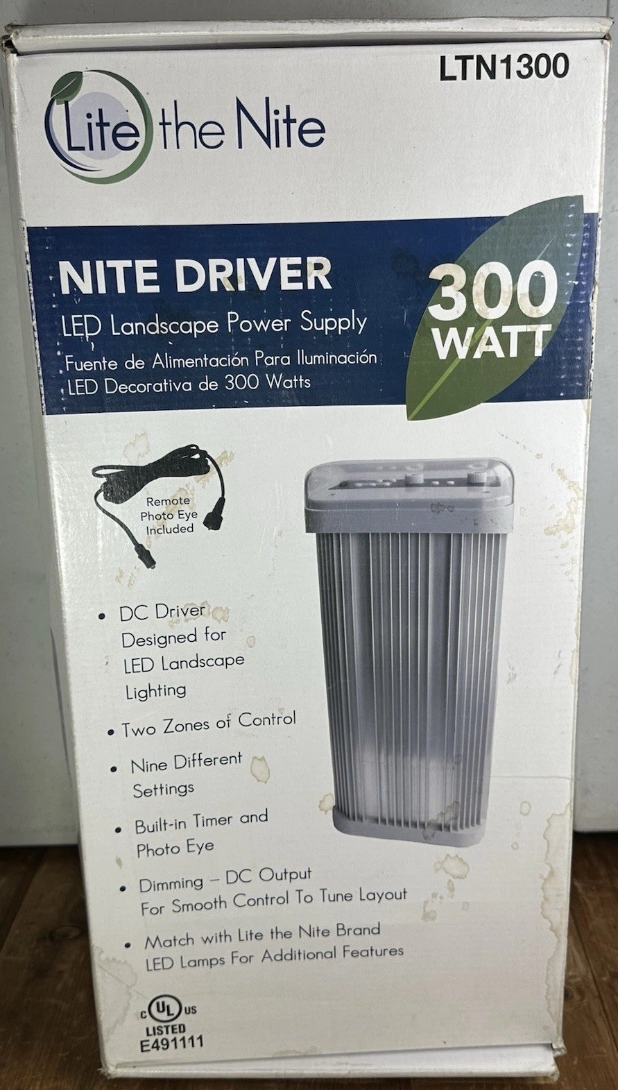 Lite The Nite 300 W DC Driver LED Landscape Power Supply W/ Photo Eye Open Box