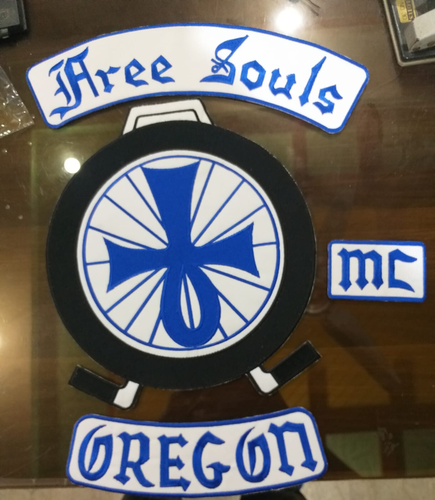 “FREE SOUL OREGAN MC” PATCH FOR BIKES AND JACKETS LARGE SIZE FREE SHIPPING
