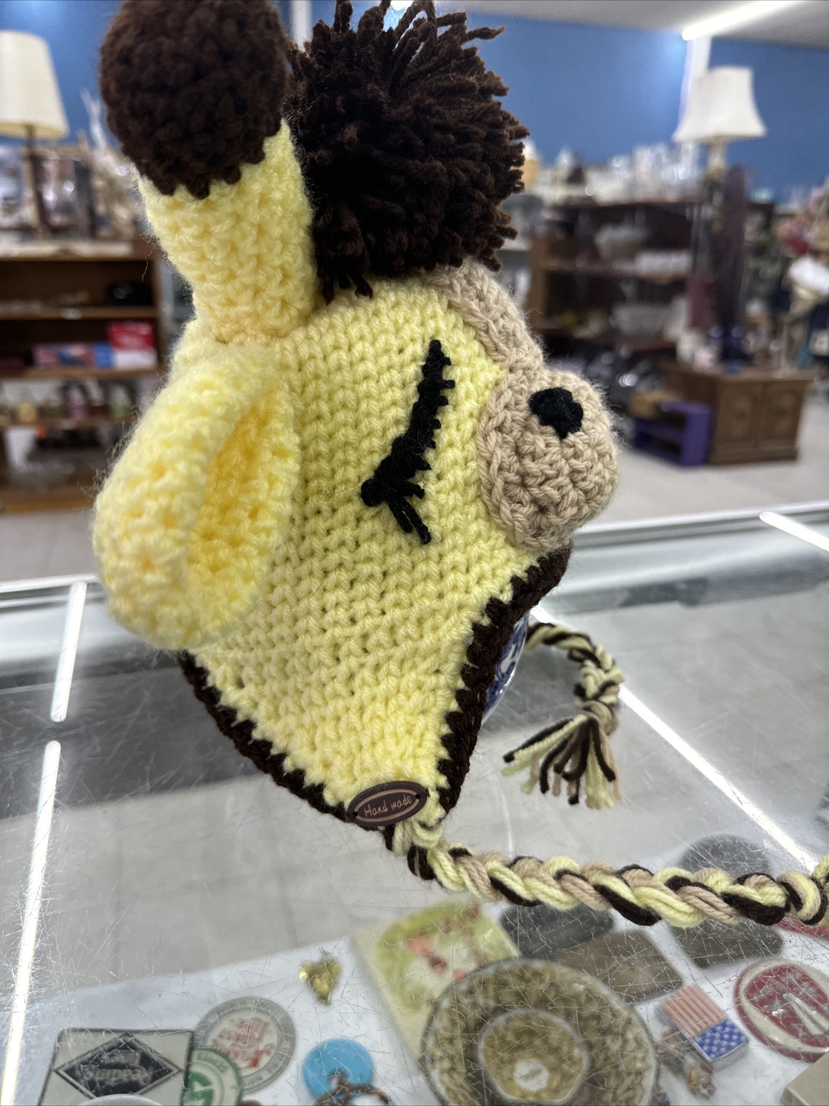 Handmade Giraffe Unisex Crochet Hat Fits Size 1yr-4yr Unique Gift Idea