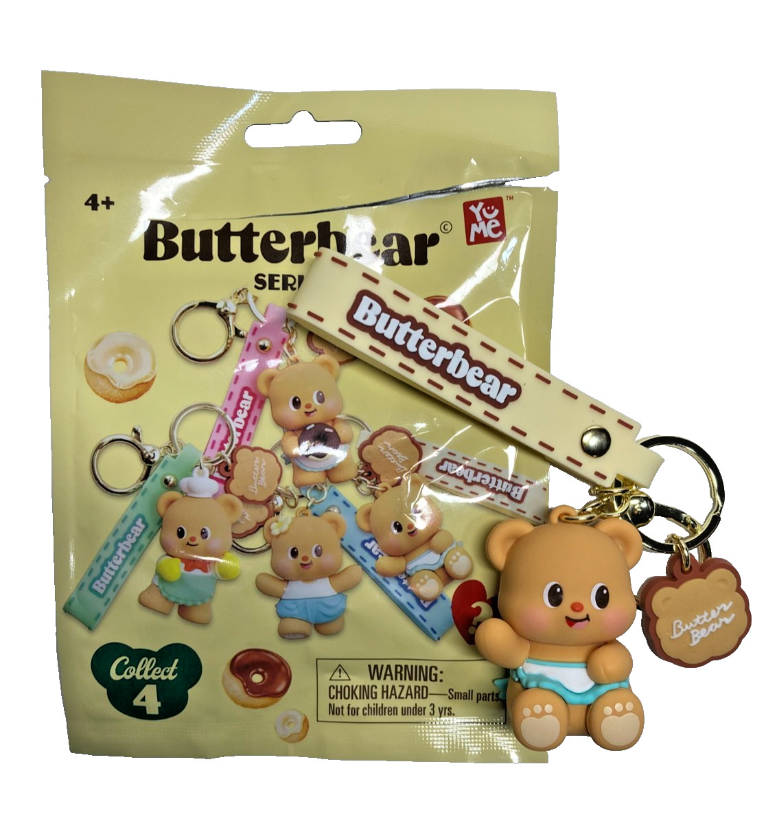 Butterbear Series 1 Keychain/ Bag Clip (OPEN BAG)