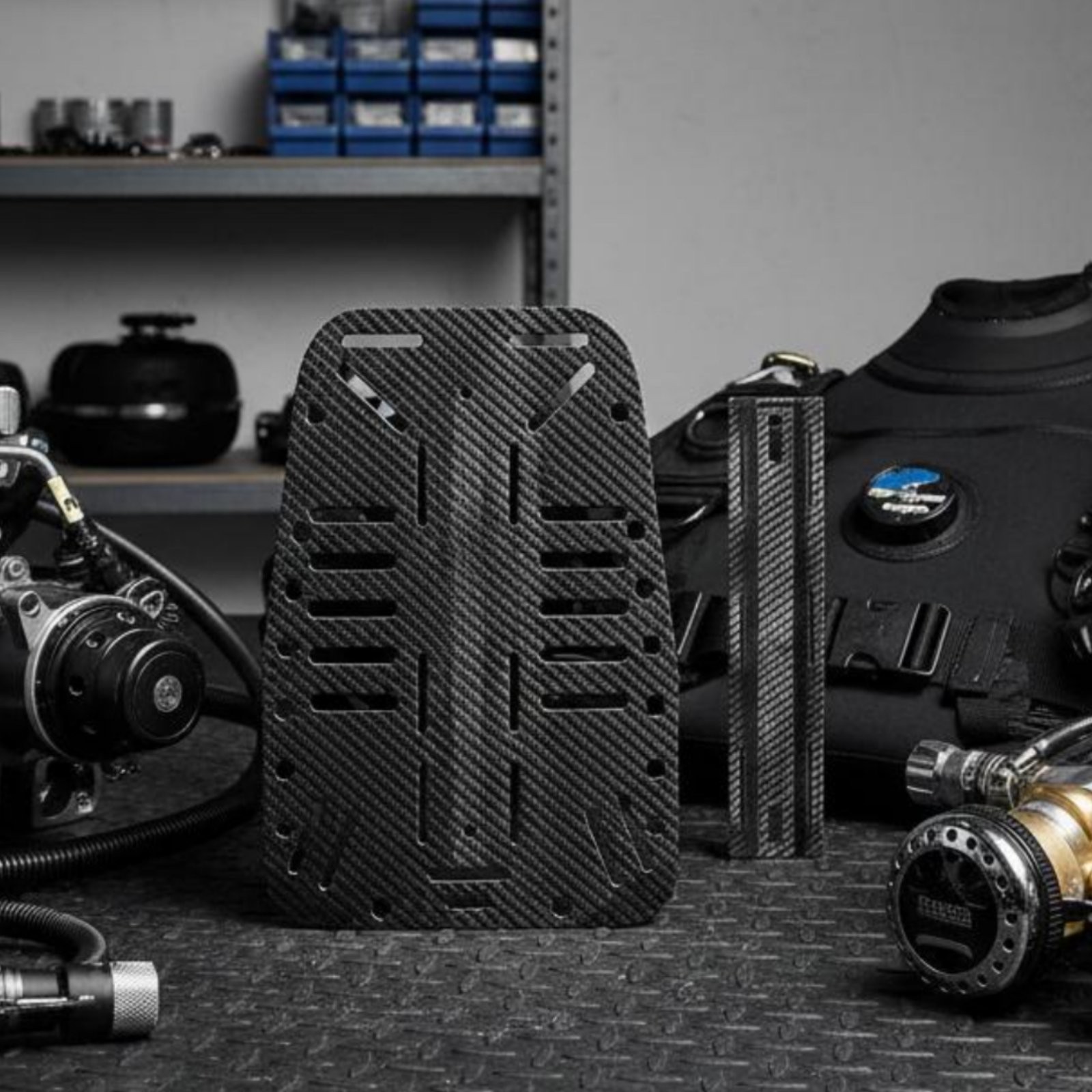 Carbon Fiber Diving Backplate Lightweight Technical Diving Harness Plate