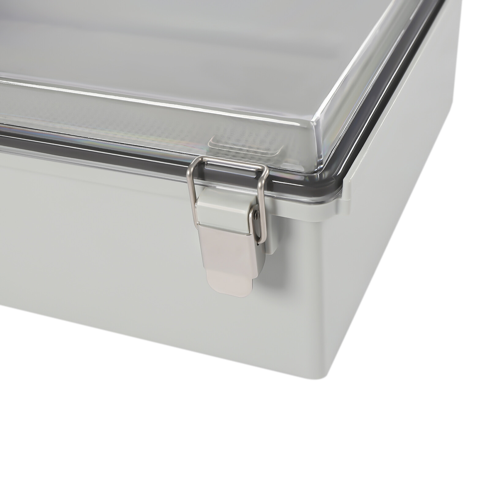 Stainless Steel Wall Mount Hinged Cover Latch Junction Box w/Clear Enclosure