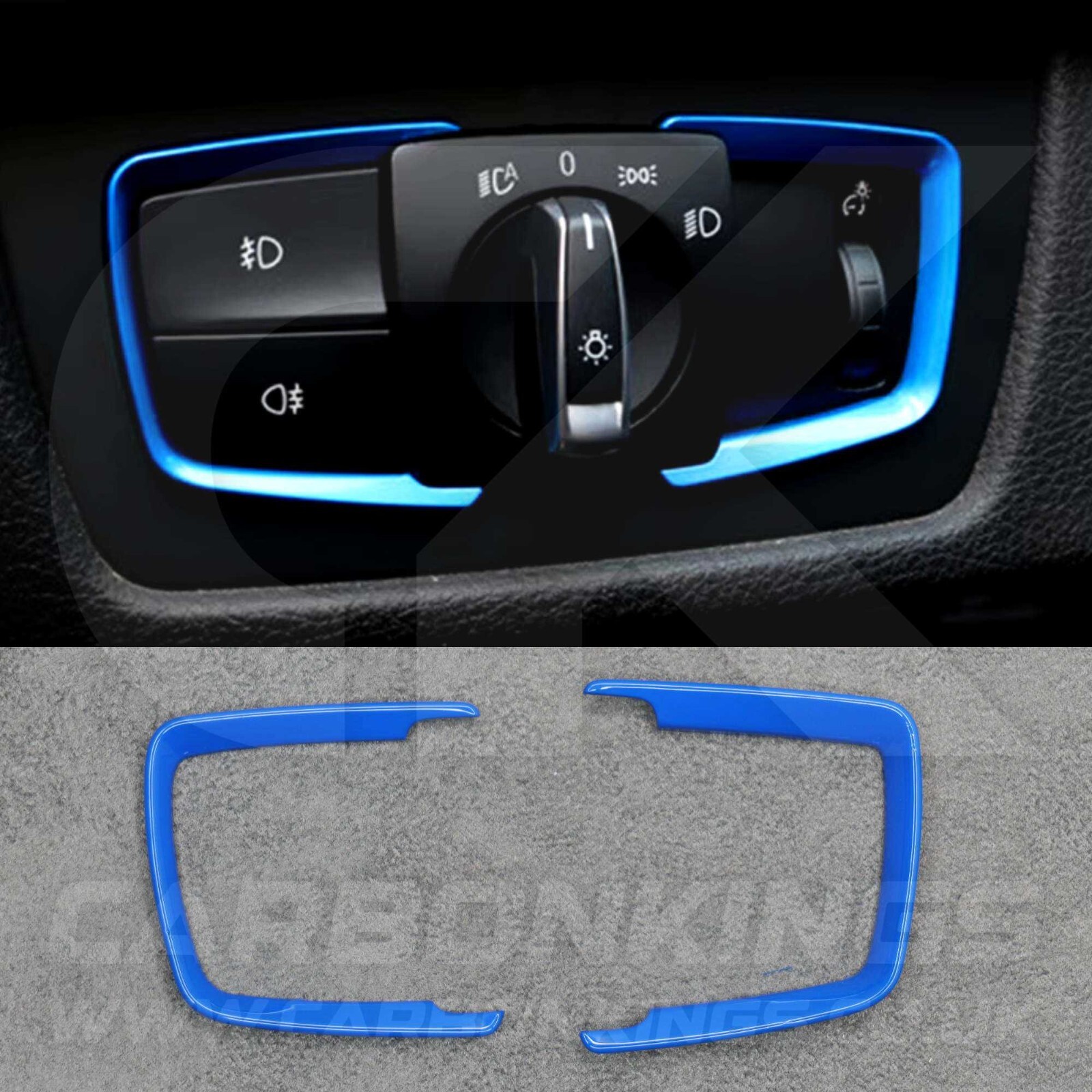 Blue Headlight Switch Trims BMW M3 F80 F82 M4 F87 F30 M2 i3 1 2 3 4 5 6 Series