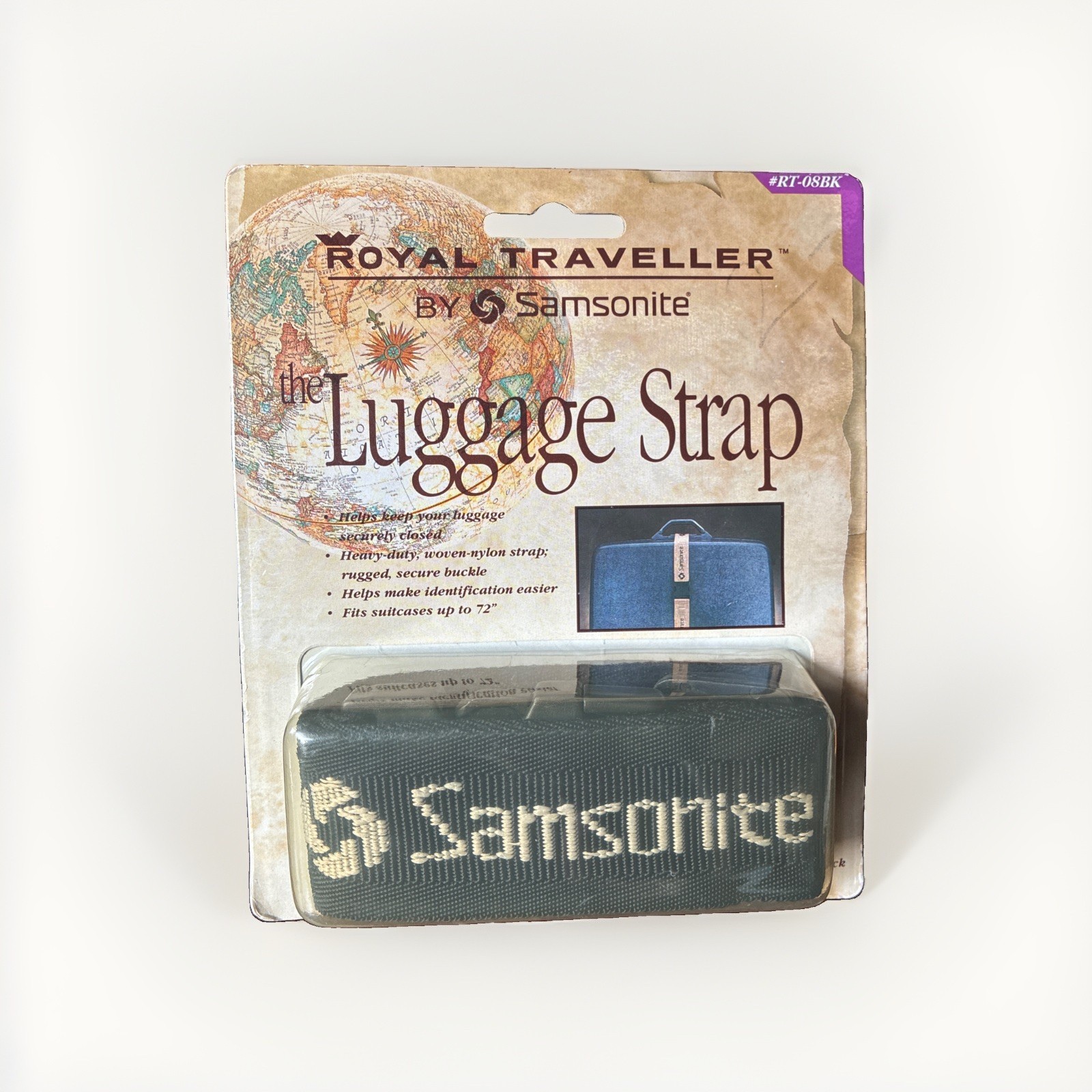 Royal Traveller Samsonite Luggage Strap RT-08BK Secure Vintage 1995 SEALED