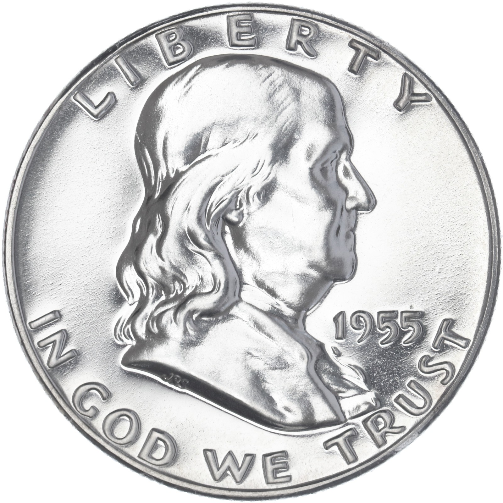 1955 (P) Franklin Half Dollar Gem Proof 90% Silver See Pics S424