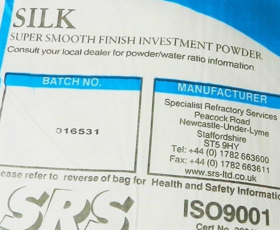 Jewelry Casting Investment Powder Lost Wax Casting Gold Silver SRS 30 Lb SILK UK