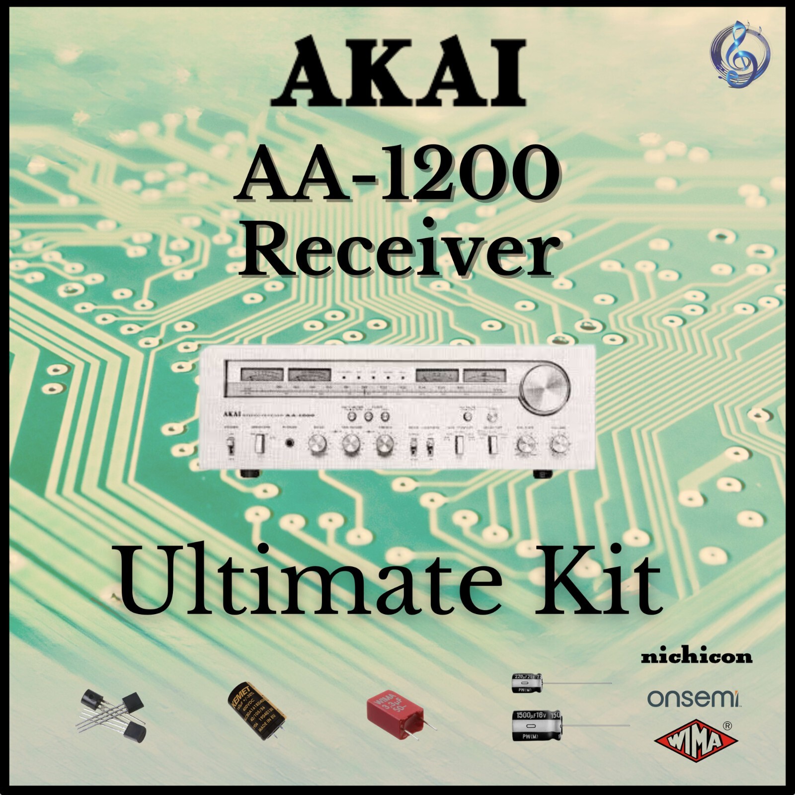 Akai AA-1200 Receiver Ultimate Upgrade Kit Genuine Parts Restoration
