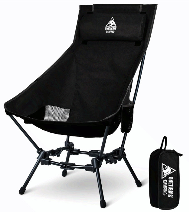 Dragonhide Oversized Camping Chair, Pillow Design, Wide Seat, 275 lb Capacity