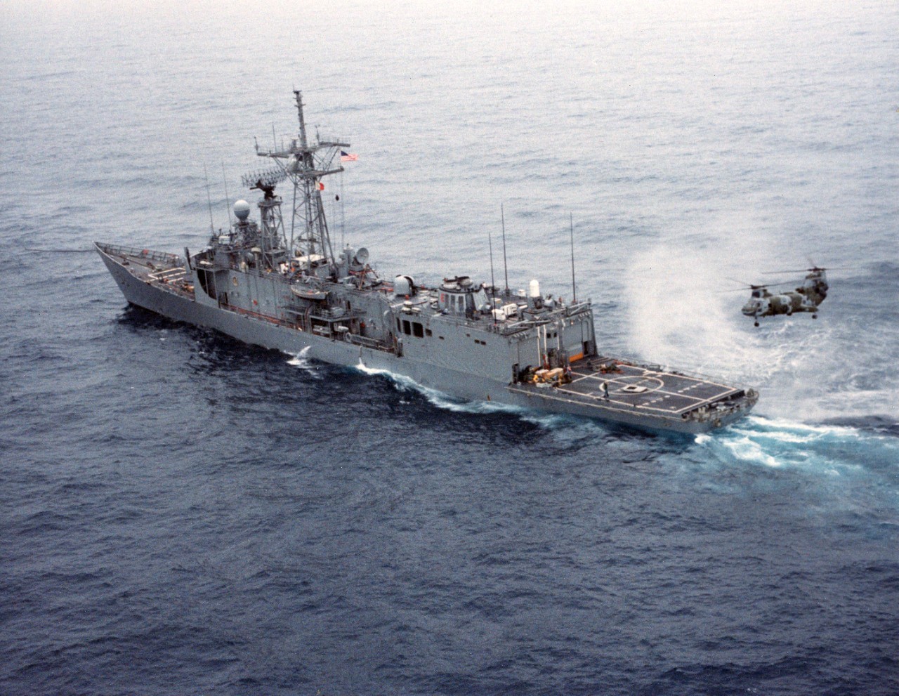 USS Samuel B. Roberts FFG-58 underway after striking a mine 1988 Photo Print
