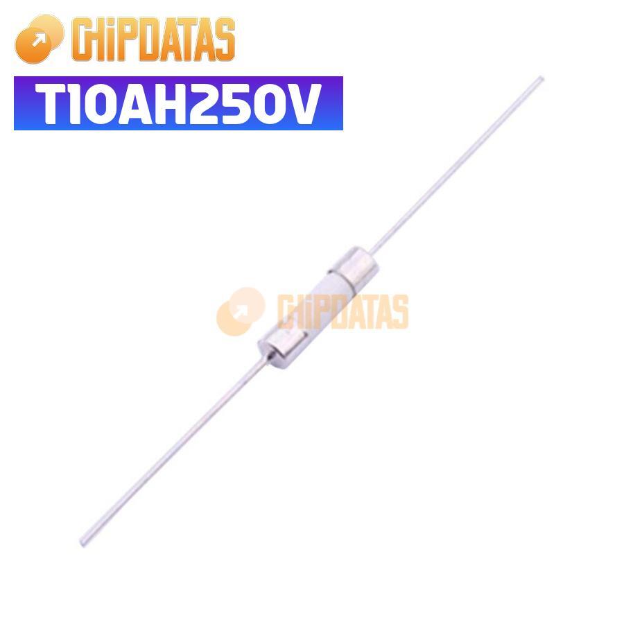 10PCS New T10AL250V, Ceramic Body Time-Lag Axial Lead Fuse for LCD-TV etc 5*20mm