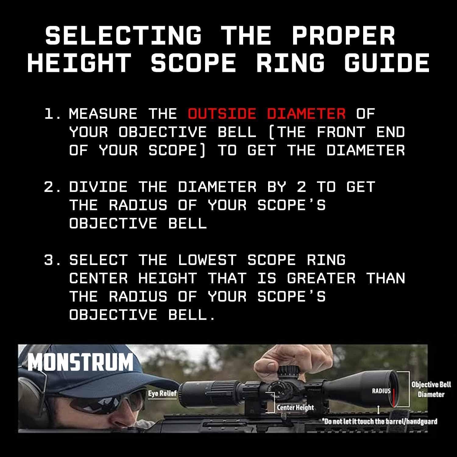 Precision Picatinny Scope Rings with Integrated Level Bubble | 1 inch Diameter