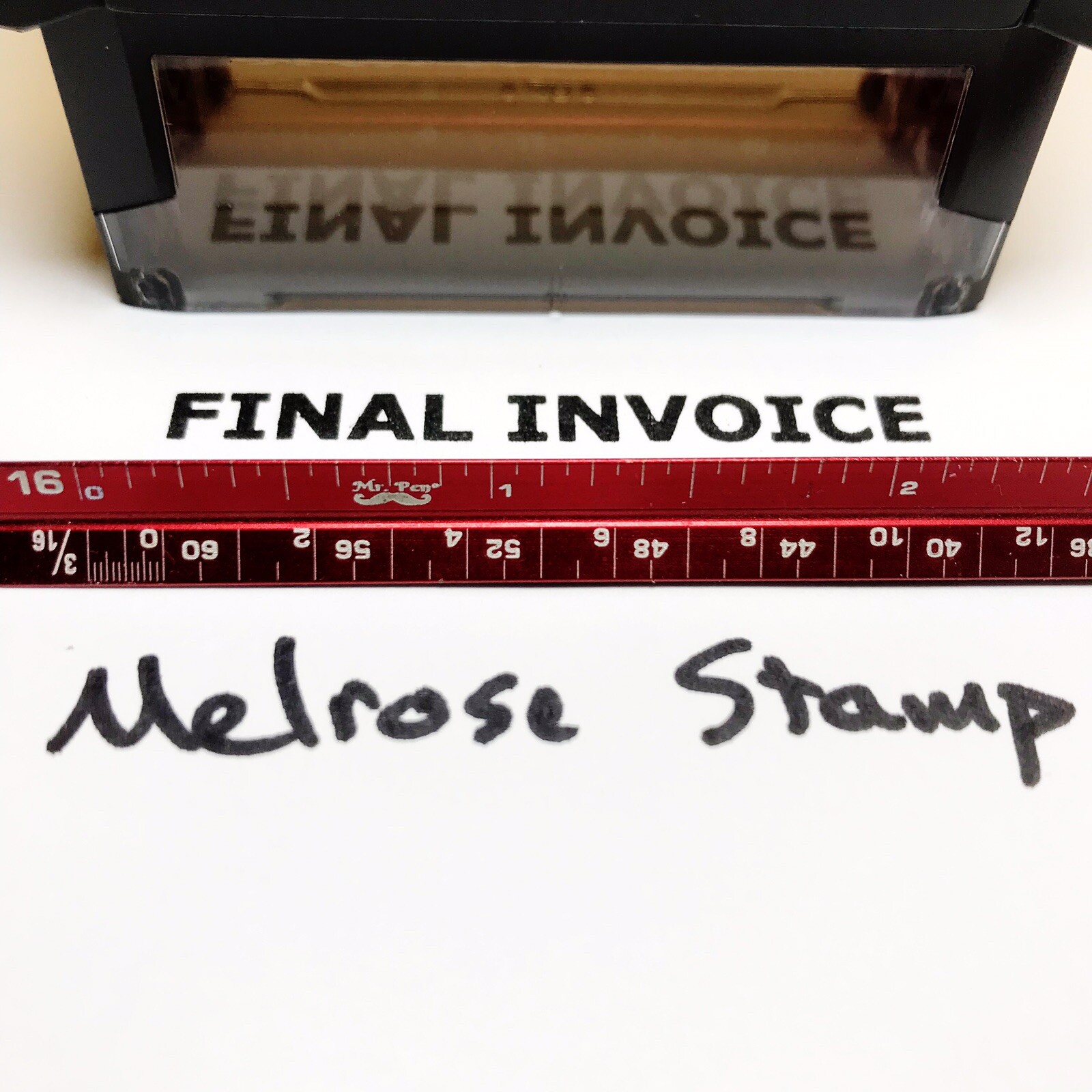 Final Invoice Rubber Stamp Black Ink Self Inking Ideal 4913